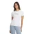 Guess Dames T-shirt met Amerikaanse grafische print, kort en getailleerd (Puur wit)
