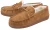 DUNLOP – Heren Echt Suède Leren Fleece Gevoerde Moccasin Slippers (9, Donkerbruin)