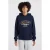 America Today hoodie met tekst – donkerblauw
