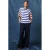 FRNCH wide leg broek – blauw