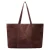 Manfield suede shopper donkerrood