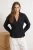 TRENDYOLMİLLA Dames Zwart Effen Lang Regular fit Overhemden