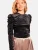 love & roses Shirt  zwart / zilver