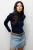 Slim Fit Halve Col Cardigan met Knopen Sluiting