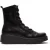 Fly London dames zwarte leren veterschoenen met wedge-hiel gevechtslaarzen – TERY554