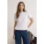 TRENDYOLMİLLA Dames Ecru Effen Kort Regular fit T-shirts