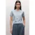 Mango sweater met wol grijsblauw