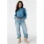MS Mode denim blouse met strass-steentjes – medium blue denim