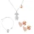 Orphelia ‘Lyra’ Dames 925 Sterling Zilveren Set: Ketting + Armband + Oorbellen – Zilver/Roze SET-7390