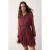 TRENDYOLMİLLA Dames Bordeaux Stippen Kort / Mini Lang Avond / Dagelijks Skater Jurken