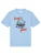 Watapparel Shirt ‘Burger please’  lichtblauw / kreeft / zwart