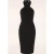 Topvintage exclusive ~ Valentina halter pencil jurk in zwart