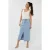 EsQualo Skirt Maxi Embellished Jeans Blue
