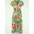 Topvintage exclusive ~ Layla floral cross over jurk in groen en multi