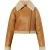 Faina Lederen jas Dames cognac