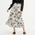 Lange rok met lineaire print en ruches
