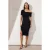 TRENDYOLMİLLA Dames Zwart Effen Midi Kort Avond / Dagelijks Bodycon Jurken