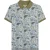 Lambretta Heren SS25 Paisley Gebrand Big & Tall Poloshirt (Kaki Groen/Navy)