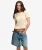 Korte Mouw Smock Top Yellow