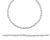 Orphelia Dames 925 Sterling Zilveren Set: Ketting + Armband – Zilver SET-042