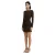 I Saw It First Mini-jurk met gerimpelde details en lange mouwen voor dames (Chocolade)