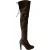 Stuart Weitzman Highland Over The Knee Laarzen in Grijs Suède