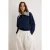 TRENDYOLMİLLA Dames Donkerblauw Effen Lang Oversized Sweatshirts