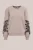 WE Fashion – Dames sweater met embroidery – Regular fit – Lichtbruin – Katoen –