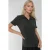 Gestructureerde Korte Mouwen Blouse met Shirtkraag