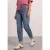 Street One Dames High Waist Barrel Leg Jeans met strepen in Blauw