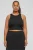 Urban Classics Curvy crop top zwart