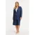 YOEK wide leg high waist bermuda short met krijtstreep blauw