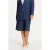 YOEK wide leg high waist bermuda short met krijtstreep blauw