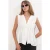 Mouwloze V-hals Blouse met Knopen Voorzijde