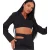 Missy Empire Korte blazer van polyester voor dames (Zwart)