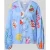 milano italy Blouse met vetersluiting en V-hals