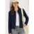 Cecil Dames Blouson in seersucker kwaliteit met rits in Blauw