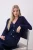 TRENDYOLMİLLA Dames Donkerblauw Effen Lang Regular fit Vesten