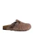 Corina teddy clogs met studs – taupe
