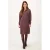 Zusss midi jurk – roodbruin