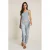 Para Mi denim high waist gestreepte broek lichtblauw