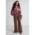 Ruby wide leg broek met striksluiting bruin