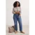 Trendyol Curve Dames Blauw Effen Barrel Hoge taille Grote maten Jeans