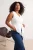 Trendyol Curve Dames Ecru Effen Mouwloos Getailleerd Grote maten Blouses