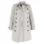Burberry Dubbelgebreid Trenchcoat in Grijze Katoen