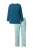 Ulla Popken Pyjama  petrol / jade groen / wit