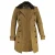 Burberry Brit Lange Trenchcoat met Schapenvachtkraag in Olijfgroene Katoen