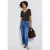 Street One Dames Shirt met hartvormige halslijn in Bruin