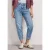 Street One Dames Jeans met High Waist en wijd uitlopende pijpen in een Loose Fit-pasvorm in Blauw