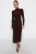 TRENDYOLMİLLA Dames Bruin Effen Maxi Lang Avond / Dagelijks Bodycon Jurken